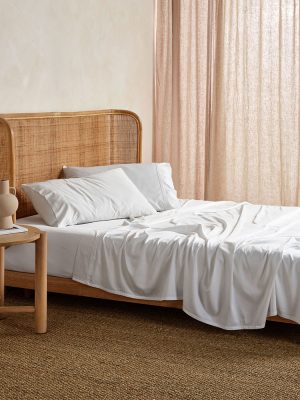 Elka Fitted Sheet - White