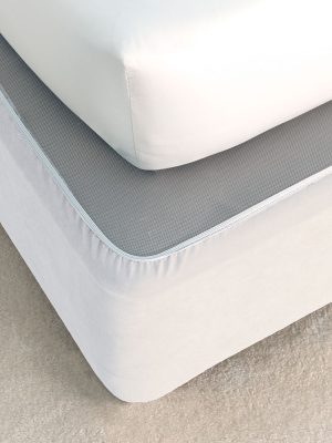Faux Suede Bedwrap White