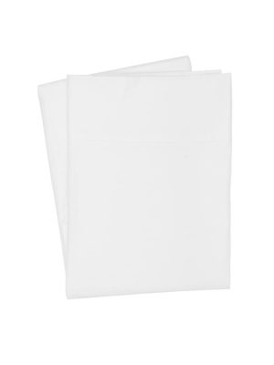 200TC Plain Dyed Fitted Sheet - White