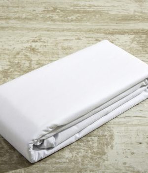 200TC Percale Fitted Sheet - White