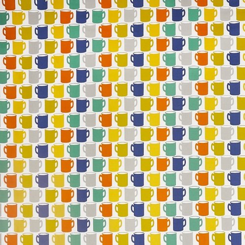 Mug of Tea Fabric - Citron