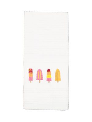 Ice Lolly Tea Towel - White