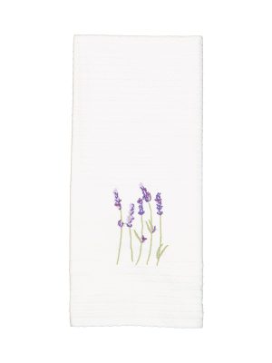 Lavender Tea Towel - White