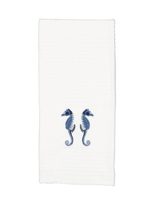 Seahorse Tea Towel - White
