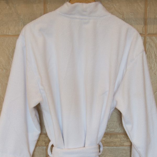 Micro Poly Bathrobe - White