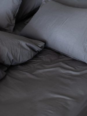 Cotton Wash Fitted Sheet - Raven