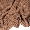 Double Layer Burnt Umber Waffle Throw