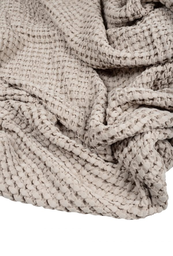 Double Layer Natural Waffle Throw