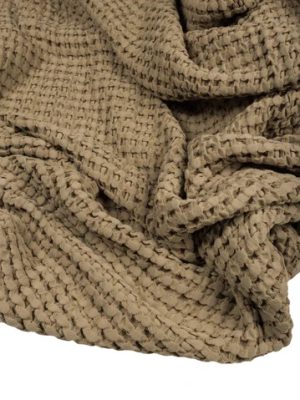 Double Layer Tobacco Waffle Throw