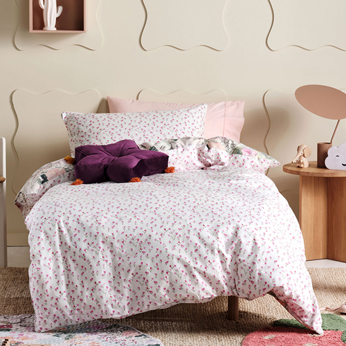 Bunny Tales Pink Posy Duvet Set