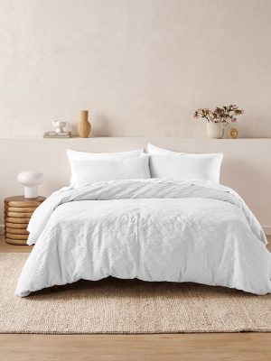 Rhea White Duvet Set