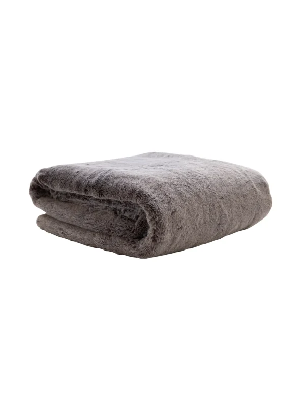Faux Fur Grizzly Throw