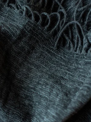 Chenille Plain Steel Throw