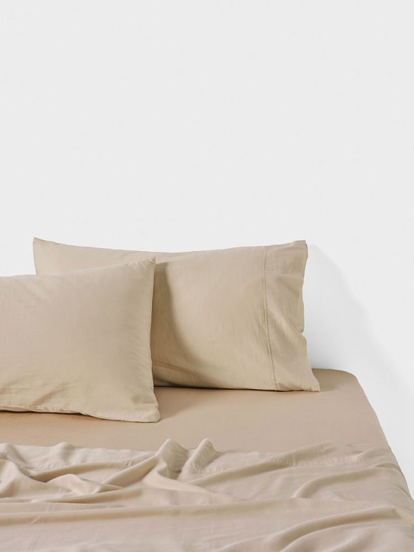 Surf Wash Taupe Fitted Sheet