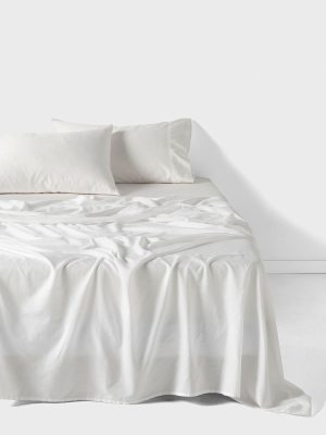 Surf Wash White Fitted Sheet