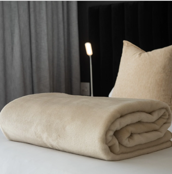Belfiore Bone Plain Blanket