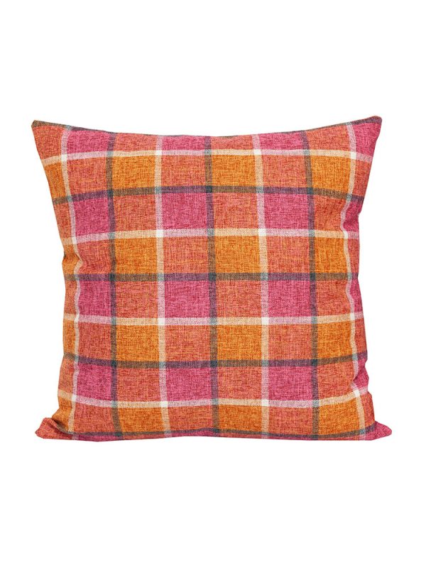 Checkmate Coral Blush Scatter Cushion