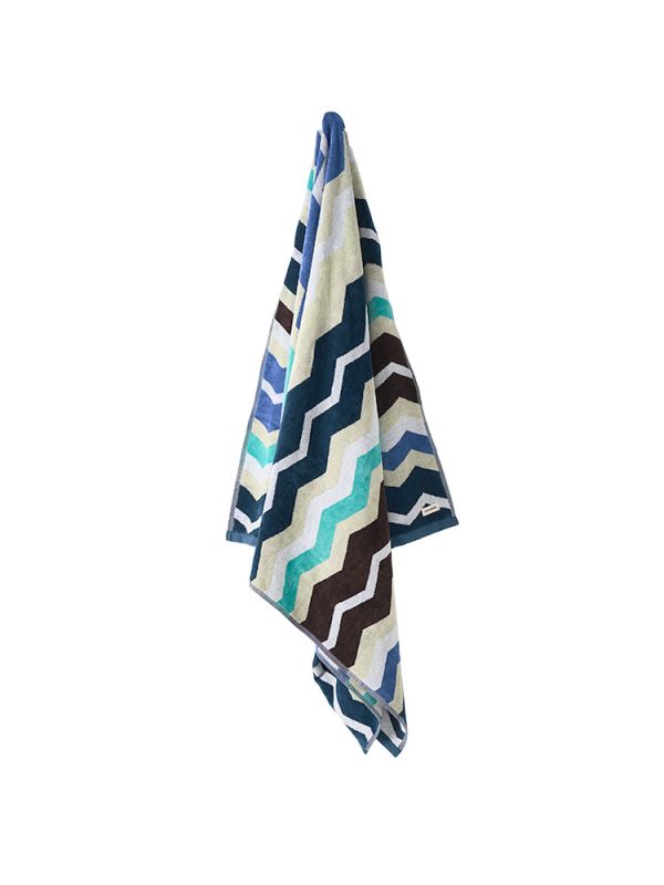 Chevron Blue Beach Towel
