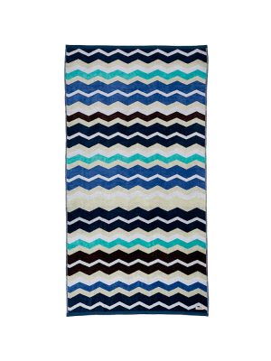 Chevron Blue Beach Towel