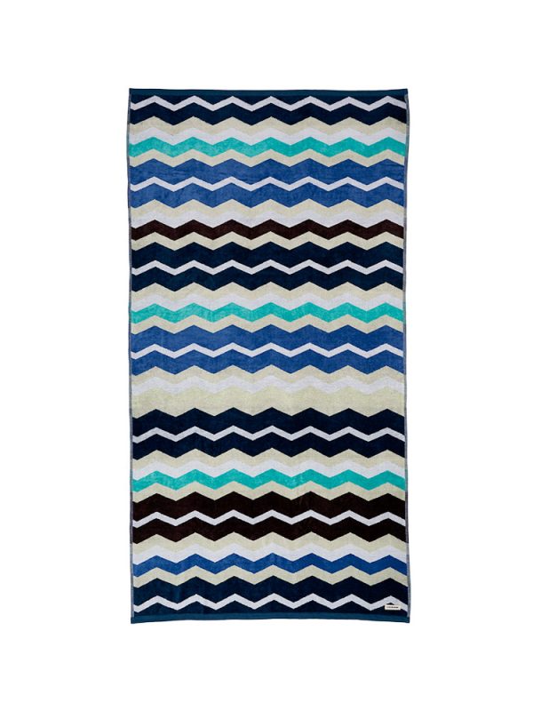 Chevron Blue Beach Towel