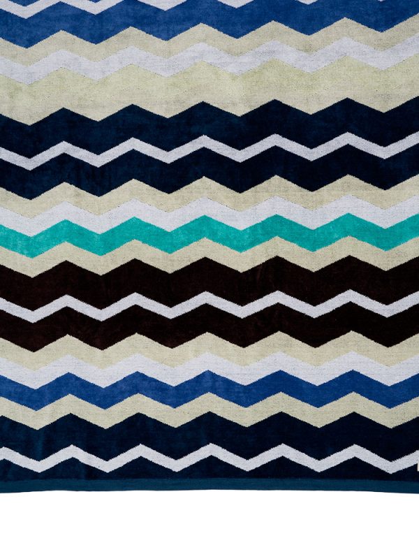 Chevron Blue Beach Towel