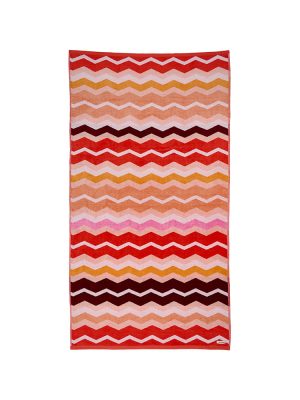 Chevron Coral Beach Towel