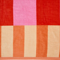 Square Pink Beach Towel