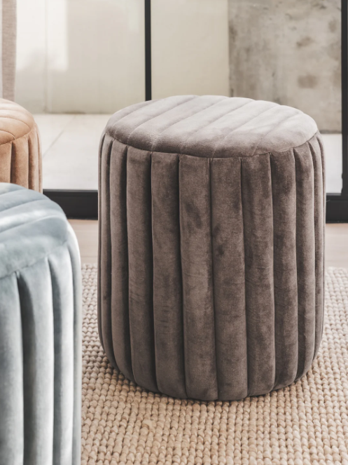 Velvet Ottoman