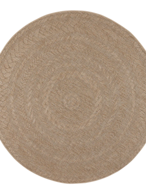 Whirlpool Round Warm Sand Rug