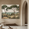 Aegean Pasture Sepia Green Wall Art