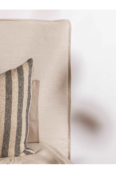 Aurora Saltpan Pumice Slipcover Headboard