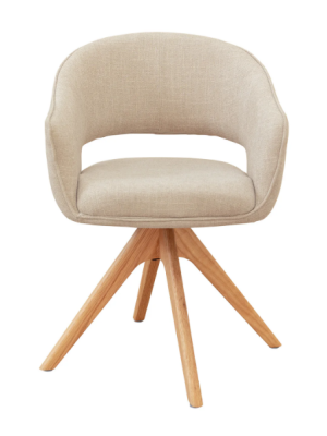Emma Global Almond Swivel Dining Chair