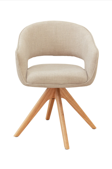 Emma Global Almond Swivel Dining Chair