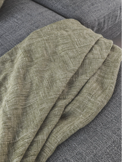 Fine Check Cilantro Throw