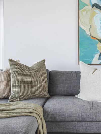 Fine Check Cilantro Throw