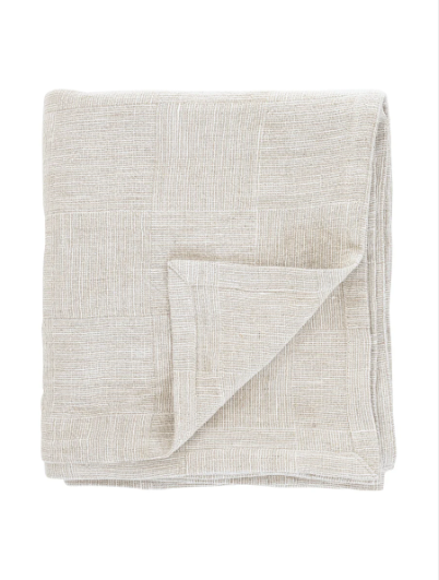 Fine Check Vanilla Throw