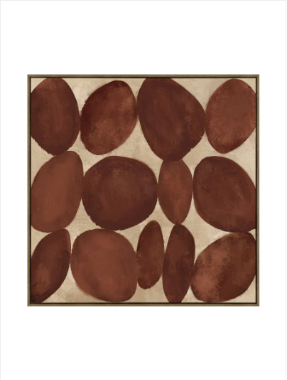 Quarry Burgundy & Brown Wall Art
