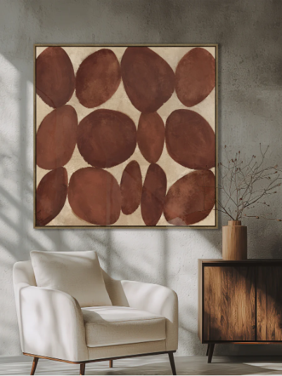 Quarry Burgundy & Brown Wall Art