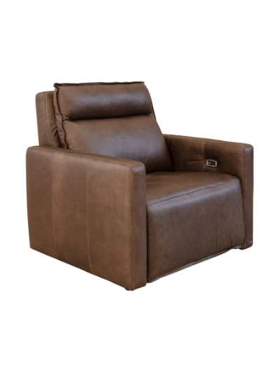 Ralph Mocha Leather Incliner Chair