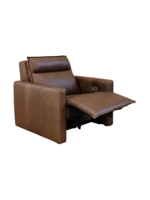 Ralph Mocha Leather Incliner Chair