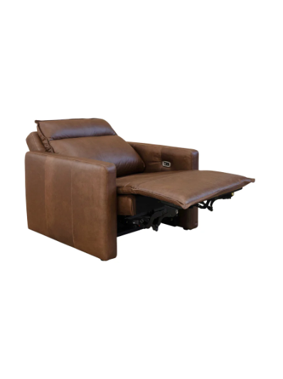 Ralph Mocha Leather Incliner Chair