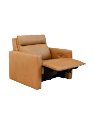 Ralph Tan Leather Incliner Chair