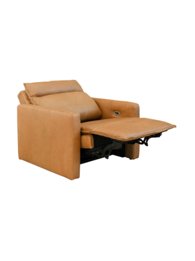 Ralph Tan Leather Incliner Chair