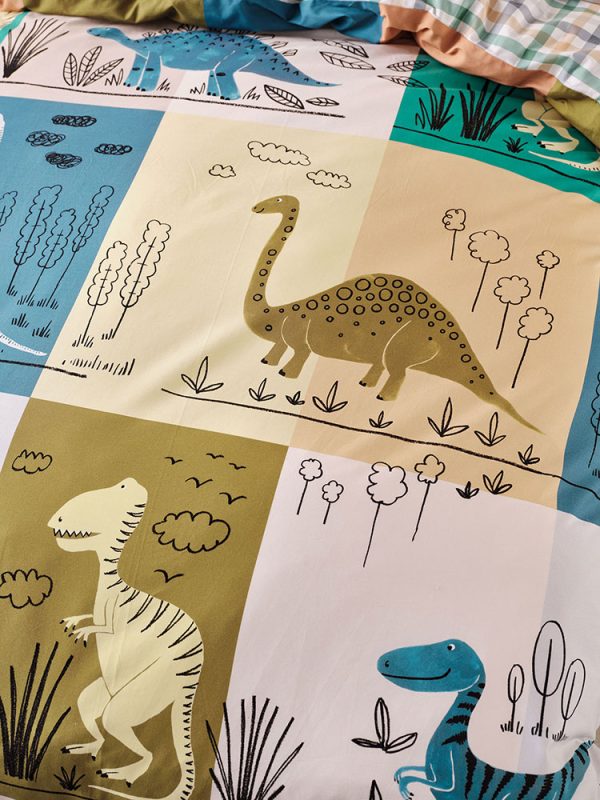 Prehistoric Patchwork Duvet Set