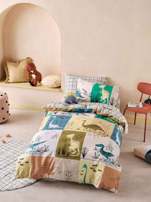 Prehistoric Patchwork Duvet Set