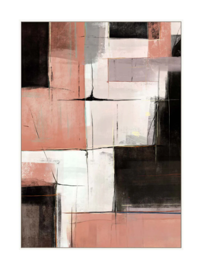 Abstract Window Pink Eclipse Wall Art