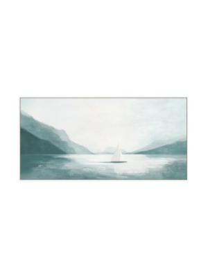 Alone Afloat Blue Drift Wall Art