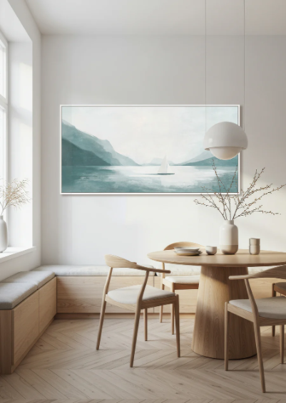 Alone Afloat Blue Drift Wall Art