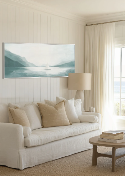 Alone Afloat Blue Drift Wall Art