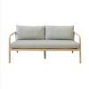 Anastasia Balnaerio Drizzle Teak Sofa 3 Seater